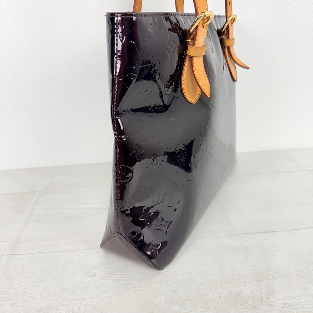 Louis Vuitton Brentwood Tote Amarante Monogram Vernis Patent Leather Bag Red - Picture 3 of 16
